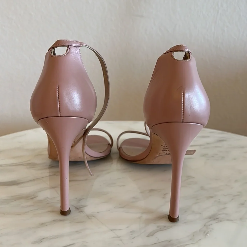 Stuart Weitzman ankle strap heels. Nude pink 8 1/2​​​​